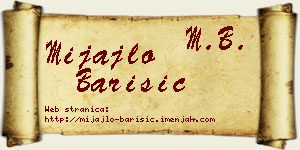 Mijajlo Barišić vizit kartica